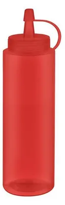 Produktbild von APS 93252 Quetschflasche, 6er-Set, Polyethylen, 260 ml, Ø 5 cm, Höhe 18 cm, Einfüllöffnung Ø 3 cm, rot