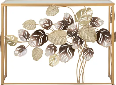 Produktbild von Konsole 36.8 x 108 x 80 cm Metall MDF Glas Mehrfarbig