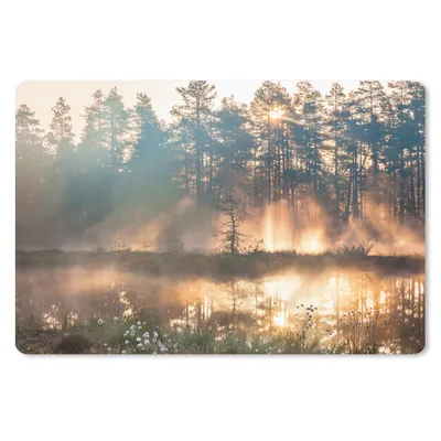 Produktbild von MuchoWow® Mauspad Mousepad See - Sonne - Baum 27x18 cm - Mousepads - Maus Mat - Pad - Mausunterlage - Büroartikel - Desk Matten