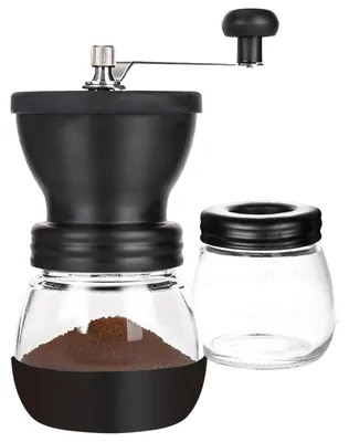 Handkaffeemühle mit Keramikmahlwerk, schwarz, 200 ml