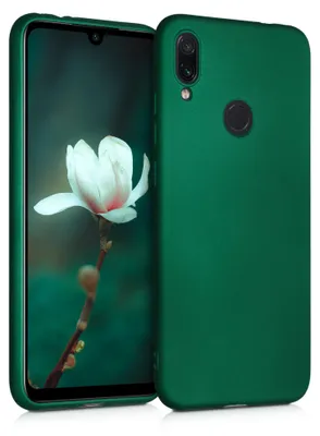 Produktbild von kwmobile Handyhülle für Xiaomi Redmi Note 7 / Note 7 Pro Hülle - Silikon Case metallisch schimmernd - Schutzhülle Cover - Metallic Dunkelgrün