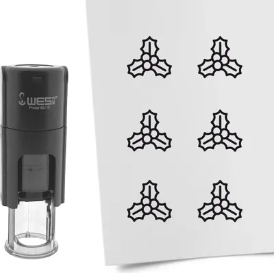 Produktbild von CombiCraft Selbstfärbender Stempel 'Mistelzweig' in der Farbe Schwarz, Ø10mm