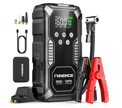 Immagine prodotto di Avviatore portatile per auto da 9000A - Power bank da 26800mAh - 12 Volt