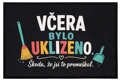 Immagine prodotto di 40x60 cm Zerbino «Ieri era pulito (peccato che te lo sia perso)» 40x60 cm - per l'esterno e per casa