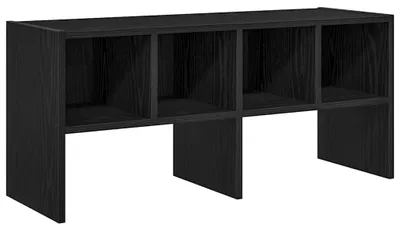 Image de vidaXL Étagère à chaussures empilable noir aspect chêne 89,5x30x40 cm