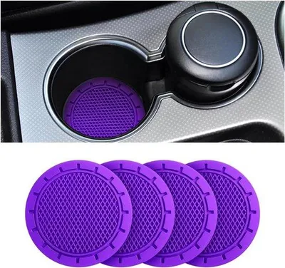 Immagine prodotto di Portabicchieri per auto - Diametro 7 cm - Blu - Design antiscivolo - Plastica