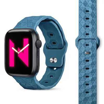Produktbild von Hexion Armband für Apple Watch Ultra/SE/10/9/8/7/6/5/4/3/2/1, Silikon Loop Sportarmband, 42/44/45/46/49mm -  Nebelblau