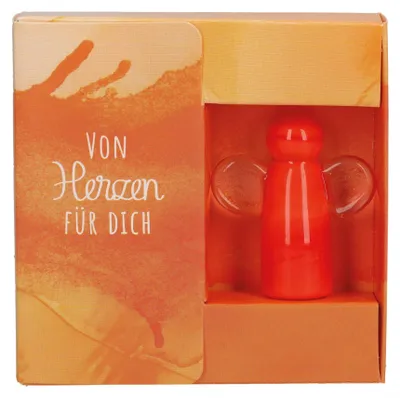 Produktbild von Von Herzen für dich. Engel-Figur (orange)