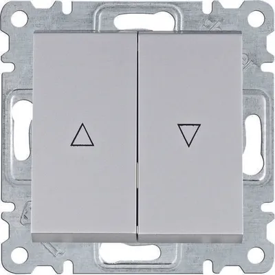 Produktbild von HAGER lumina Jalousieschalter monostabil (Taster) silber WL0322