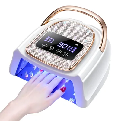 UV-LED-Nagellampe 120 W, kabellos, wiederaufladbar, gold