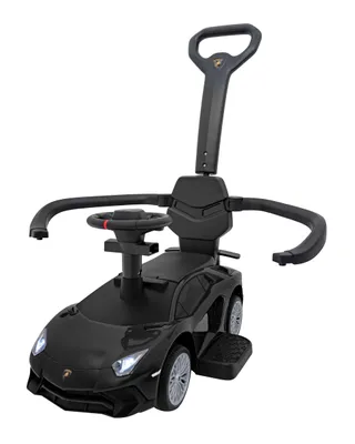 Image de poussette Lamborghini Aventador SV pour enfants - noir