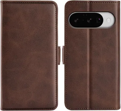 Produktbild von Mobigear Slim Magnet  Google Pixel 10 Hülle Klapphülle Geldbörse - Braun