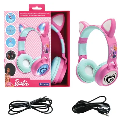 Obrázek produktu pro Bluetoothová sluchátka HPBTKTBBLXB, LED světla, čtečka karet Micro-SD, Barbie A