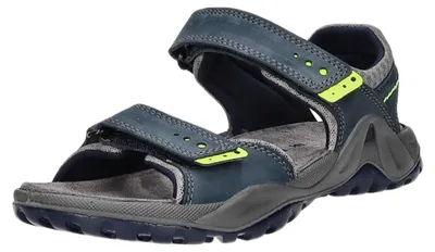 Produktbild von BOXX Kids Kinder-Jungen-Sandalette Blau-Gelb-Grau, Farbe:blau, EU Größe:34