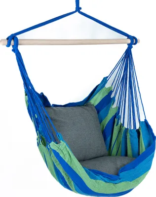Produktbild von Premium Deluxe brasilianischer Hängesessel Linda Hängesitz Schaukel Hängestuhl buntgestreift