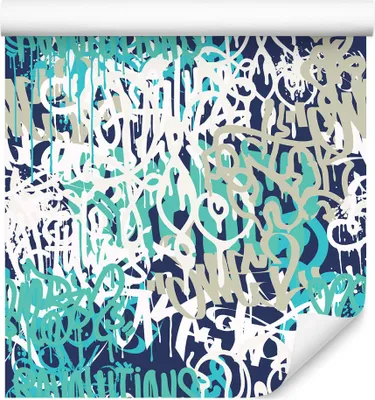Immagine prodotto di 10m VLIES WALLPAPER rotolo camera dei bambini graffiti città iscrizioni motivo XXL