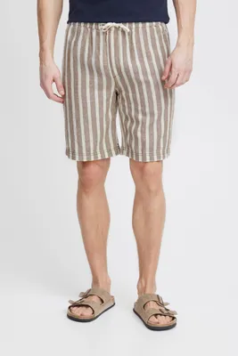 Produktbild von 11 Project SDHPROeshi Herren Leinenshorts kurze Leinenhose Shorts mit Kordel Eingrifftaschen Kontraststreifen Leinenmix Regular fit