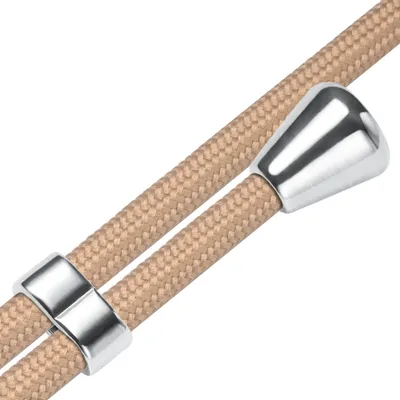 Produktbild von Handykette Backcover-Schutzhülle mit Band (Metall silberfarben) für Sony Xperia 1 V (6.5'') - beige
