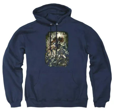 Produktbild von Justice League - "Aftermath" Kapuzenpullover für Herren/Damen Uni TV40618 (M) (Marine)