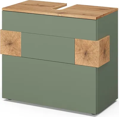 Produktbild von Waschbeckenunterschrank Vicco Eden Grün 70 x 64.5 cm mit 2 Schubladen, Model 59755
