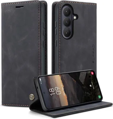 Produktbild von Hülle Samsung Galaxy Handyhülle Klapphülle Tasche Etui für Samsung S26 Plus-Schwarz