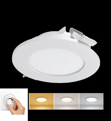 Obrázok produktu pre Braytron 4W LED panelové stmievateľné zapustené reflektory zapustené reflektory stropné reflektory ploché IP40 CCT 3v1 280 lumen