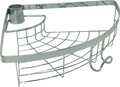 Produktbild von Bad Eckregal Ablage Duschablage Regal Korb f. Duschstange Dusche Duschregal Ecke