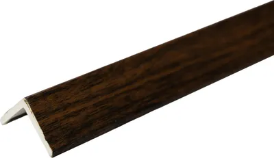 Zdjęcie produktu dla Panel okładzinowy WPC - Płaska płytka, narożnik, ciemnobrązowy, 2900x25x25 mm