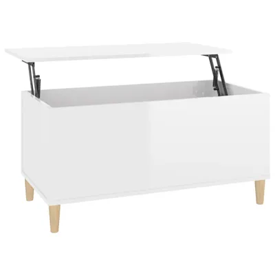 Produktbild von vidaXL Couchtisch Hochglanz-Weiß 90x44,5x45 cm Holzwerkstoff