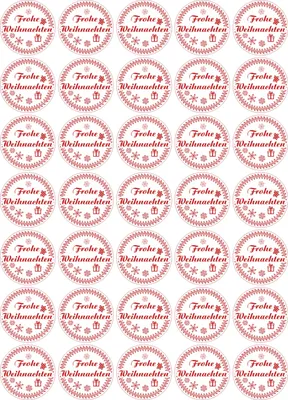 Produktbild von Frohe Weihnachten - Aufkleber rund 30x30mm für Weihnachten 35 Stück - weiß Vintage - Labels - Stickers - Weihnachtskalender - Weihnachten - Advent - rund- zum Aufkleben für Geschenke oder Karten