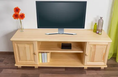 Produktbild von TV-Board Massivholz Farbe: Natur 55x156x47 cm