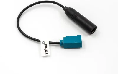 Produktbild von vhbw Autoradio Adapter kompatibel mit Mercedes ab BJ 2002 - Antennenadapter Fakra (f) zu DIN (m) 150 Ohm