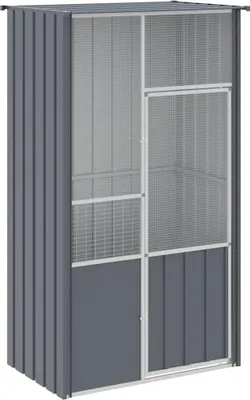 Produktbild von vidaXL Voliere Anthrazit 115x78x200 cm Verzinkter Stahl