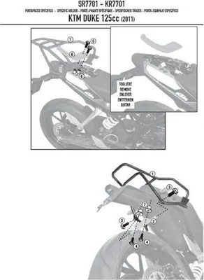 Produktbild von Zentraler Kofferraumträger Für Ktm Duke 125/300/390 (11-15) ( Ohne Platte )
