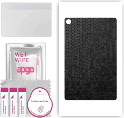 Produktbild von apgo Rückseite Schutzfolie, Skin, kompatibel mit Realme Pad Wi-Fi, Hinten Displayschutzfolie aus Vinylfolie, kratzfest, einfache Montage - Schwarze Honigwabe