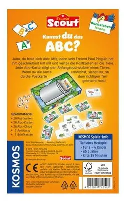 Image de Kosmos 710521 Scout Sais-tu l'abc ? - Jeu de mémoire animalier