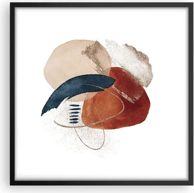 Produktbild von Gerahmtes Poster - Schwarzer Rahmen - Abstraktion Flecken Modern - 50x50 cm - Wand Bild - Wanddeko - Wandbilder - Kunstposter - Wandposter - Bilderrahmen - Bilder - Kunstdruck - P2BAC50x50-4561