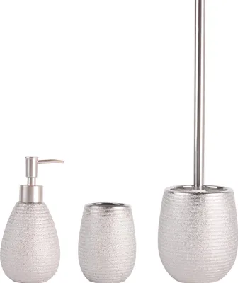Produktbild von MSV Bad Serie "Oman" WC Bürste aus Keramik silber