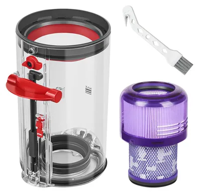 Staubbehälter + HEPA-Filter für Dyson V11/V15, transparent