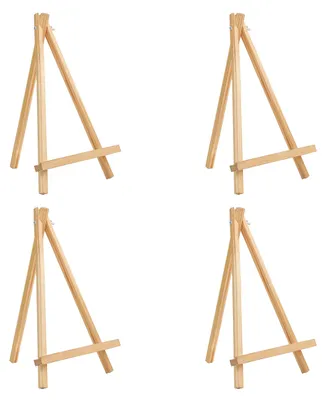 Produktbild von Belle Vous Tisch Staffelei Holz Bildhalterung Ständer (4er Pack) - 30 cm - Kleine Natur-Kiefer Dreibein Staffelei Holz Klein für die Präsentation von