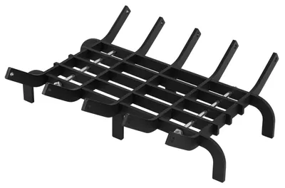 Zdjęcie produktu dla Rost do kominka Vigevee, w kształcie litery V, wykonany ze stali, wymiary: 41 x 32,5 x 12 cm, kolor: czarny, maksymalne obciążenie: 50 kg