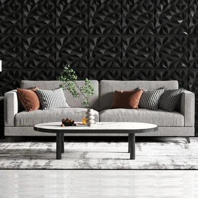 Obrázek produktu pro 3D panely na stěnu – dekorace na stěnu – obkladové panely – samolepicí – PVC panely – sada 40 kusů – 50x50 cm