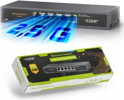 Obrázok produktu pre Prepínač, rozdeľovač, 5-portový, LAN, Ethernet, RJ45, 5xRJ45, 2,5 Gb/s