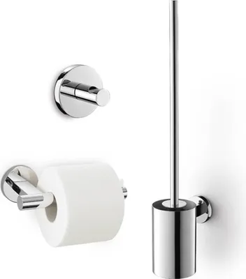 Produktbild von Saqu Black Toilettenzubehörset 3-in-1 Edelstahl glänzend