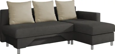 Produktbild von MIRJAN24 Ecksofa Tom, Sofa mit Bettkasten und Schlaffunktion, L-Form, Eckcouch vom Hersteller (Suedine 4001 + Suedine 1009, Seite: Rechts)
