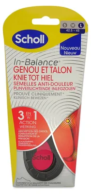 Produktbild von Scholl In-Balance Einlegesohlen Knie und Ferse Gr. L, 1 Paar