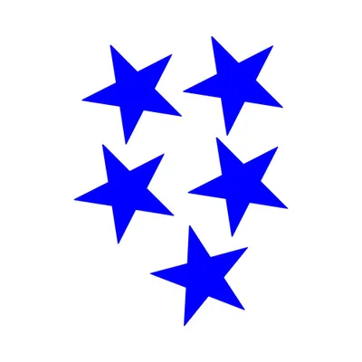 Produktbild von Sticker Aufkleber Reflektierend Stern Blau