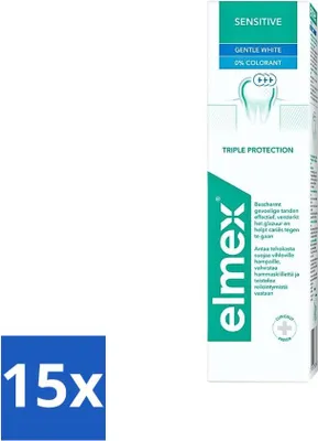 Produktbild von Elmex - Zahnpasta - Sensitive Whitening - Dreifachschutz - 75 ml - Vorteilspack - 15 Stücke
