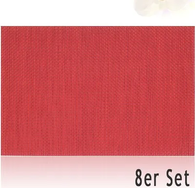 Produktbild von Tischset ELEGANCE rot 8er Tischunterlage als Tischdeko