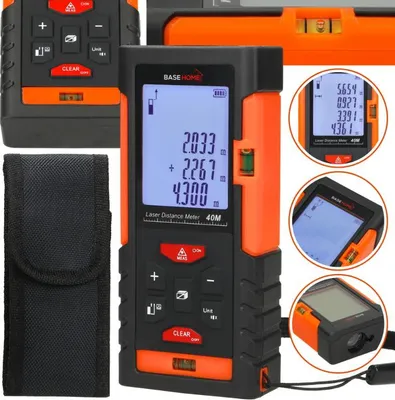 Produktbild von Laser-Entfernungsmesser >>40M<< Digitaler Winkelmesser Messmessung Laser-Wasserwaage BaseHome